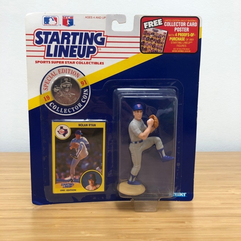 Kenner Starting Lineup Nolan Ryan Texas Rangers 1991 Edition Collector Coin New